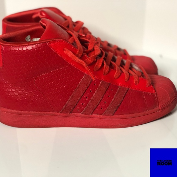 all red shell toe adidas
